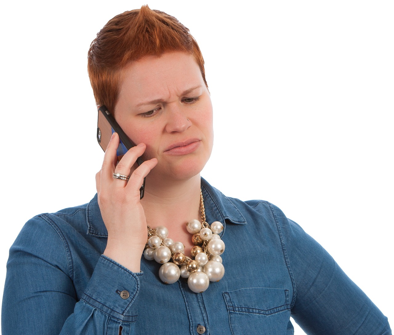 a woman making a phone call