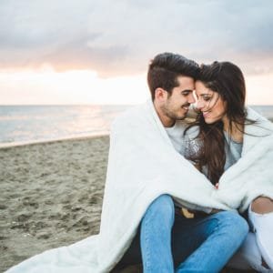 Couple cuddling